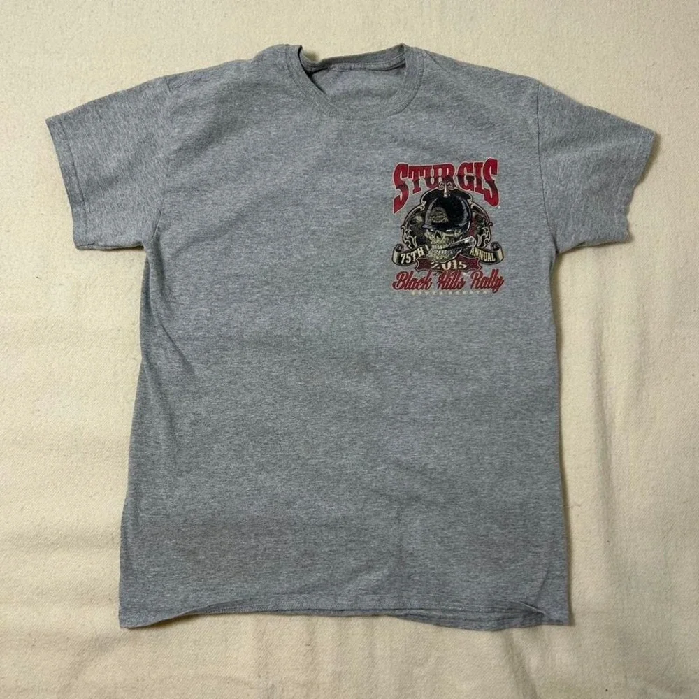 Sturgis Black Hills Rally South Dakota 2015 large T Shirt 75th Anniversary - Picture 2 of 4